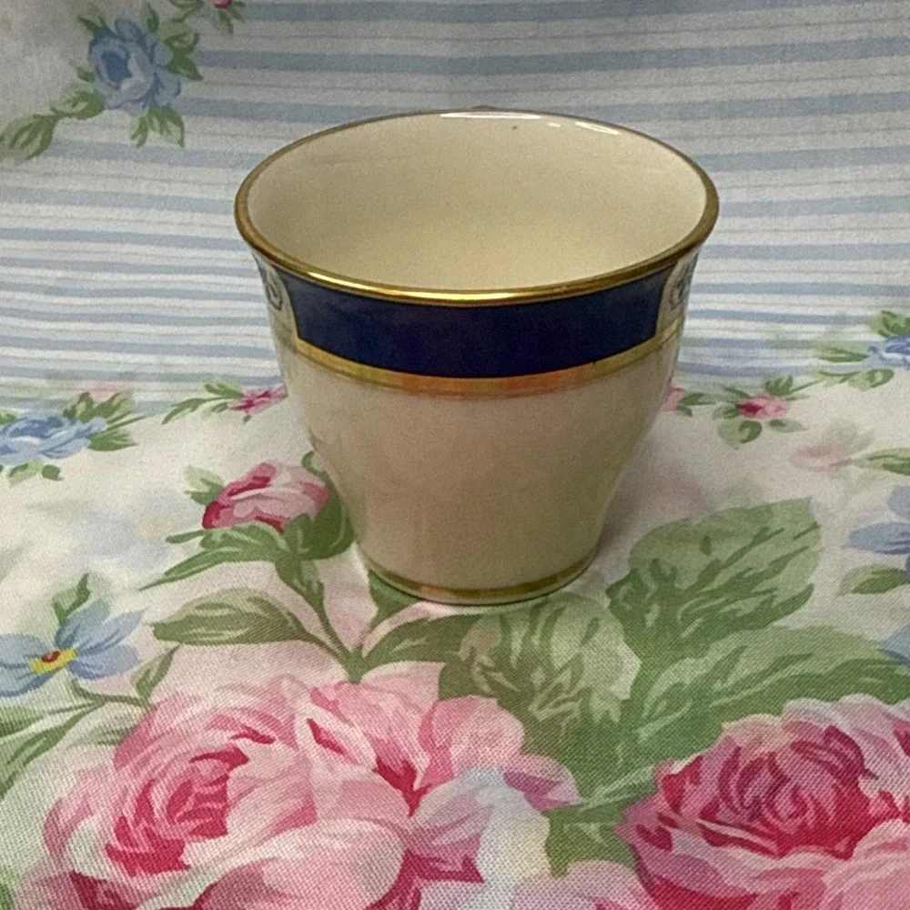 Lenox for Tiffany & Co. Porcelain Tea Cup, Floral Band, Gold Trim, Vintage‎ 2